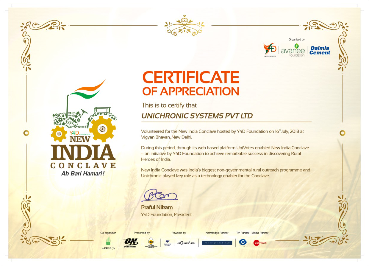 NewIndiaConclave Certificate